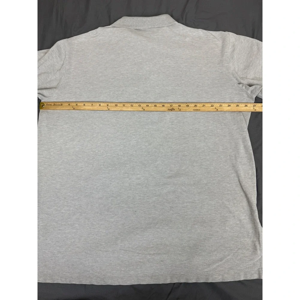 Vintage Polo Ralph Lauren Mens XL Gray Short Sleeve Pique Polo Shirt Made in USA
